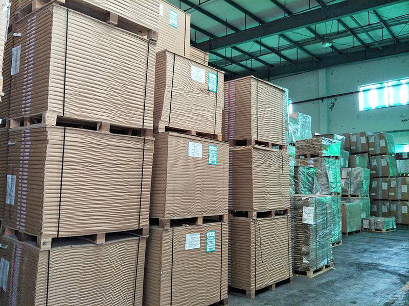 Warehouse center of box board paper